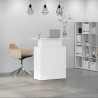 Biurko recepcyjne białe 100x40x104 cm Drewno konstrukcyjne