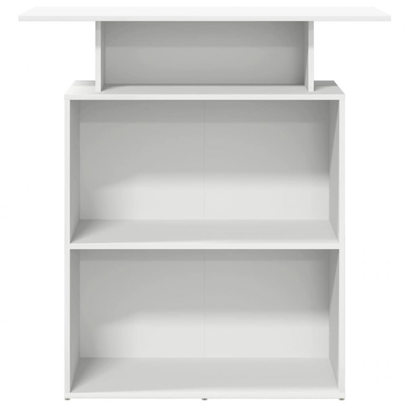 Biurko recepcyjne białe 100x40x104 cm Drewno konstrukcyjne