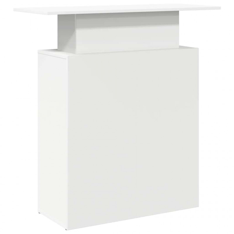 Biurko recepcyjne białe 100x40x104 cm Drewno konstrukcyjne