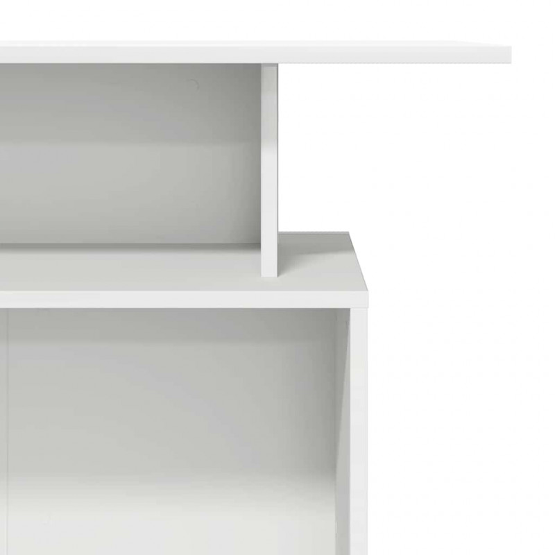 Biurko recepcyjne białe 100x40x104 cm Drewno konstrukcyjne