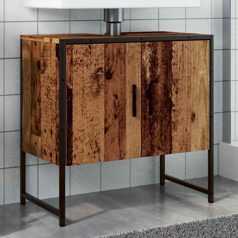Szafka pod umywalkę, stare drewno, 60x33x60 cm