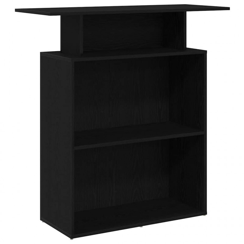 Biurko recepcyjne czarne 100x40x104 cm Drewno konstrukcyjne