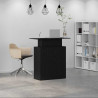 Biurko recepcyjne czarne 100x40x104 cm Drewno konstrukcyjne