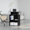 Biurko recepcyjne czarne 100x40x104 cm Drewno konstrukcyjne
