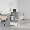 Biurko recepcyjne betonowe szare 100x40x104 cm drewno klejone