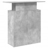 Biurko recepcyjne betonowe szare 100x40x104 cm drewno klejone
