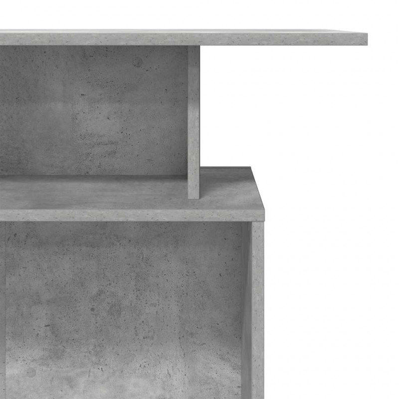 Biurko recepcyjne betonowe szare 100x40x104 cm drewno klejone