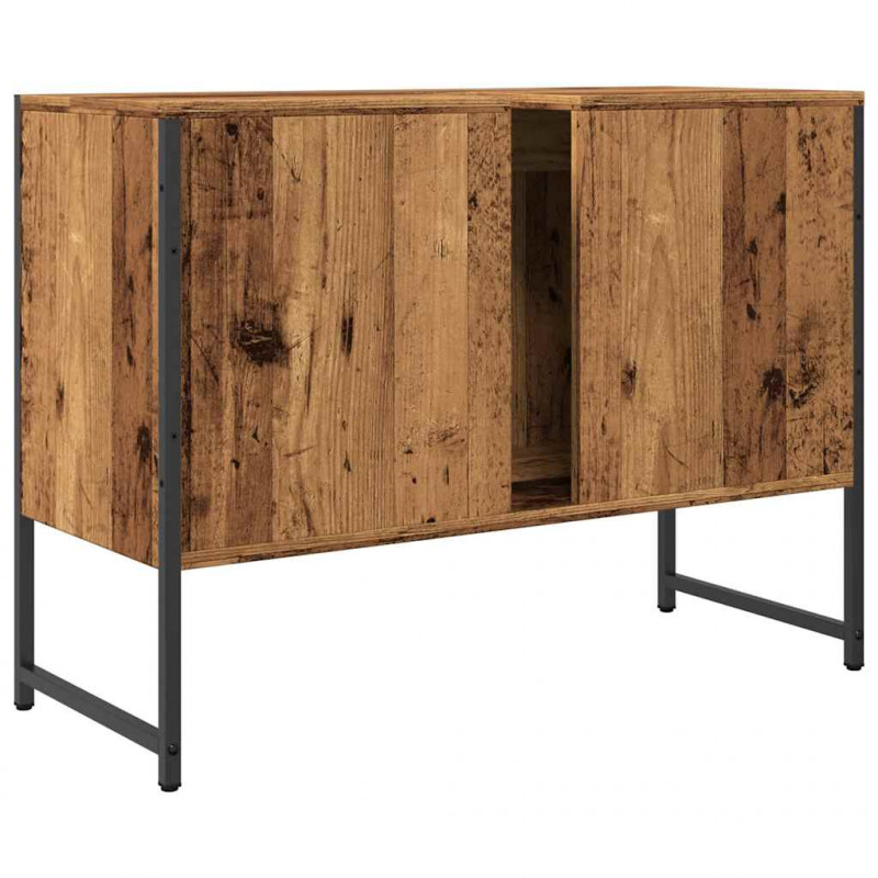 Szafka pod umywalkę łazienkową, stare drewno, 80x33x60 cm