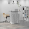 Biurko recepcyjne szare Sonoma 100x40x104 cm Drewno klejone