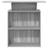 Biurko recepcyjne szare Sonoma 100x40x104 cm Drewno klejone