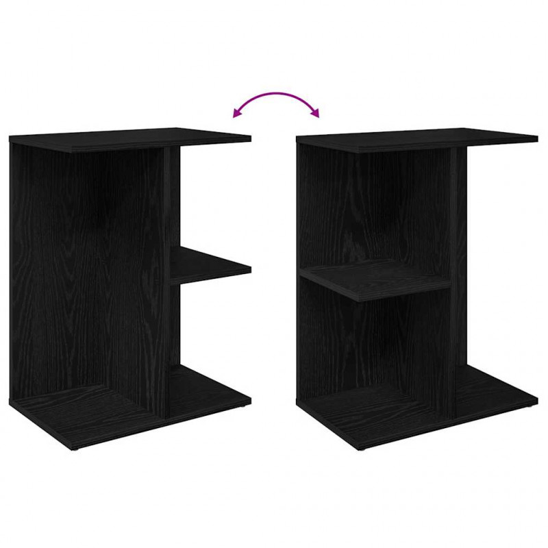 Stoliki nocne, 2 szt., czarne, 46,5x29x61 cm