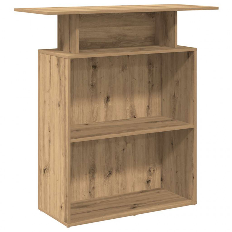 Biurko recepcyjne dąb artisan 100x40x104 cm Drewno klejone