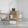 Biurko recepcyjne dąb artisan 100x40x104 cm Drewno klejone