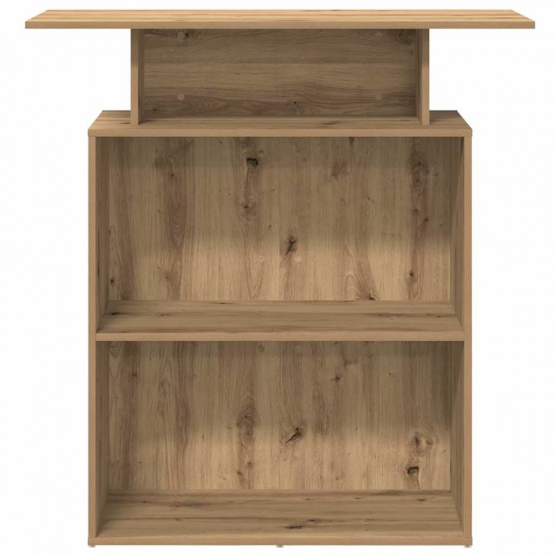 Biurko recepcyjne dąb artisan 100x40x104 cm Drewno klejone