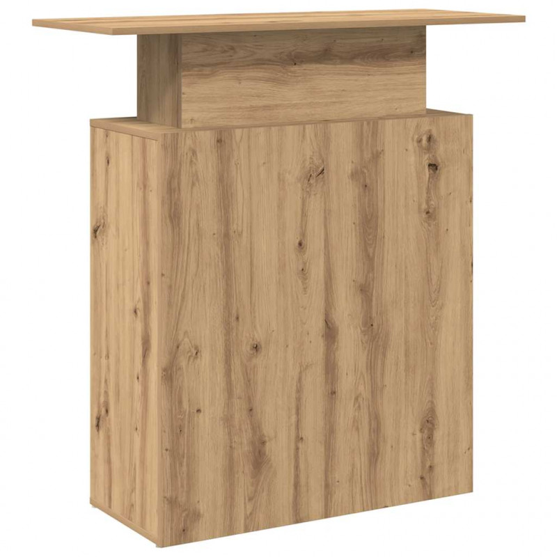 Biurko recepcyjne dąb artisan 100x40x104 cm Drewno klejone