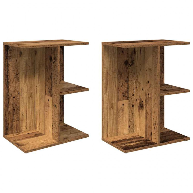Stoliki nocne, 2 szt. stare drewno, 46,5x29x61 cm