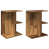 Stoliki nocne, 2 szt. stare drewno, 46,5x29x61 cm