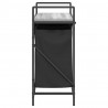 Kosz na pranie 2 przegrody z półką, szary dąb sonoma
