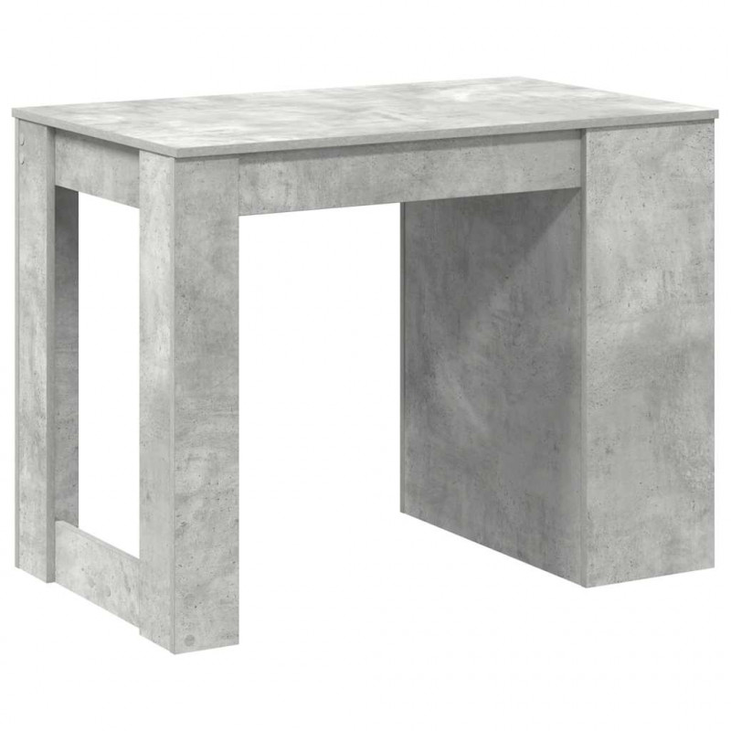 Biurko z szufladą i półką, szarość betonu, 102x62x77,5 cm
