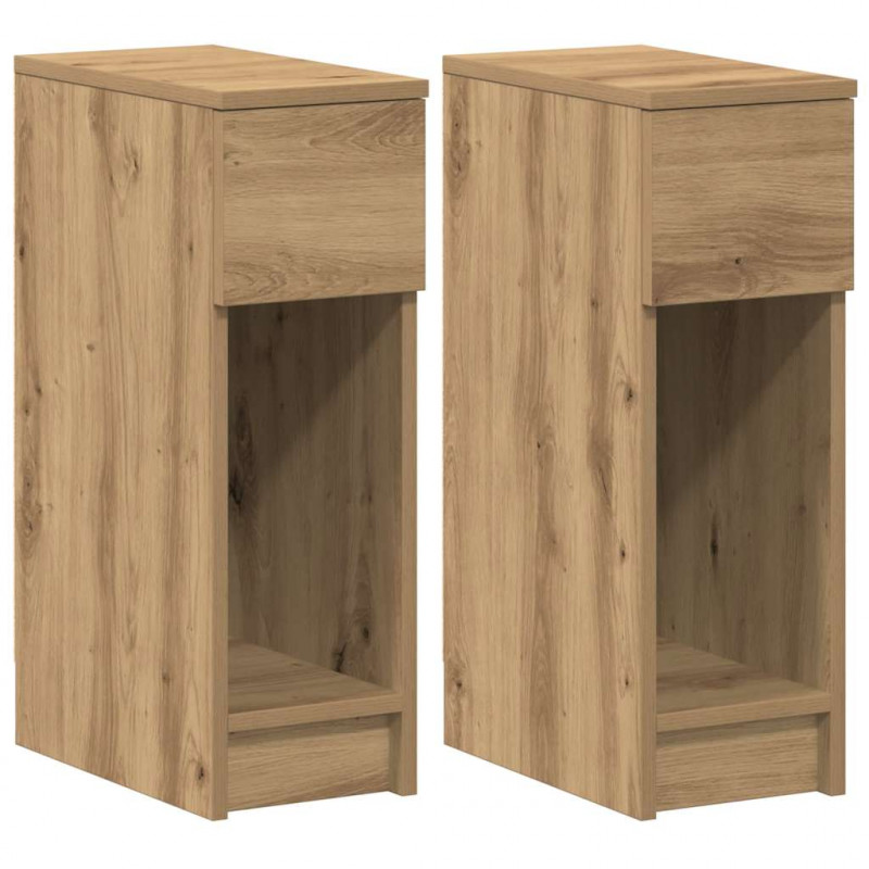 Szafki nocne z szufladą, 2 szt., dąb artisan, 20x36x60 cm