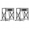 Szafka Nocna 2 pcs Szary Sonoma 41 x 31 x 51 cm