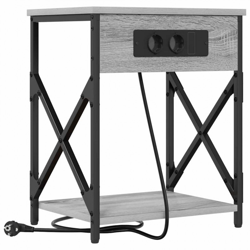 Szafka Nocna 2 pcs Szary Sonoma 41 x 31 x 51 cm