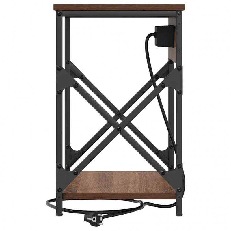 Szafka Nocna 2 pcs Brązowy dąb 41 x 31 x 51 cm