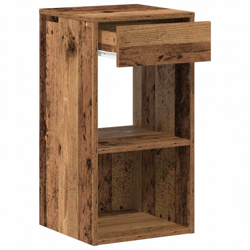 Szafki nocne z szufladą, 2 szt., stare drewno, 35x34x66,5 cm