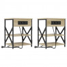Szafka Nocna z półką 2 pcs Dąb Sonoma 41 x 31 x 51 cm