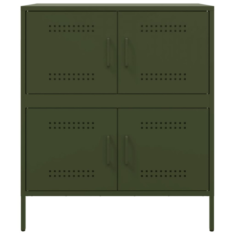 Szafka, oliwkowa, 68x39x79 cm, stal