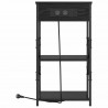 Szafka Nocna z półką 2 pcs Czarny Dąb 41 x 31 x 76 cm