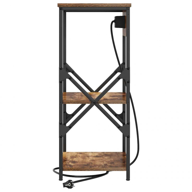 Szafka Nocna z półką 2 pcs Dąb wędzony 41 x 31 x 76 cm