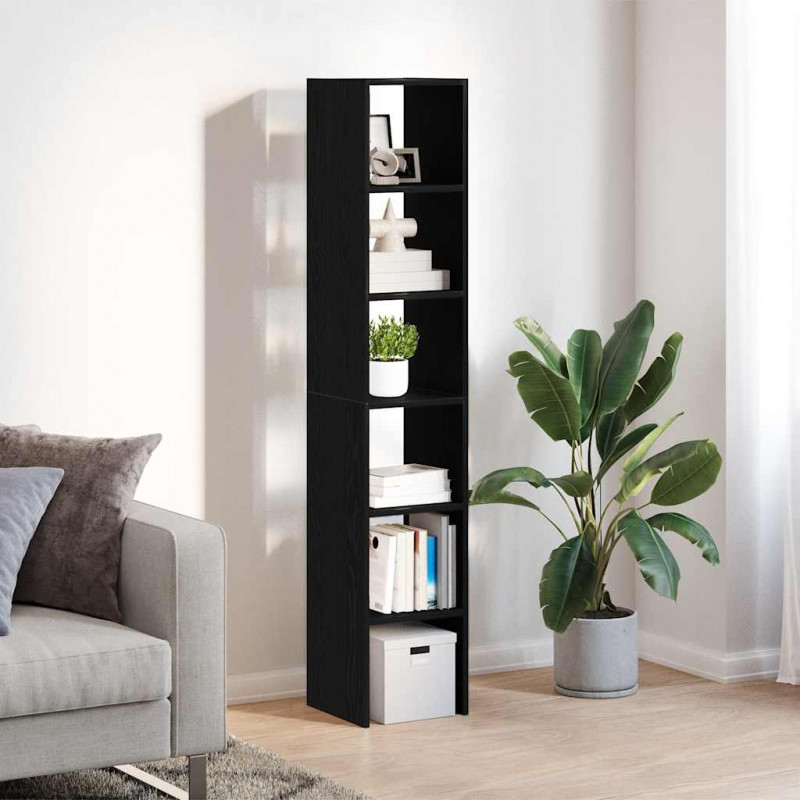 Regały na książki, 2 szt., czarne, 30x30x80 cm
