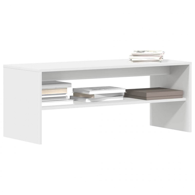 Szafka pod TV, biała, 100 x 40 x 40 cm, płyta wiórowa