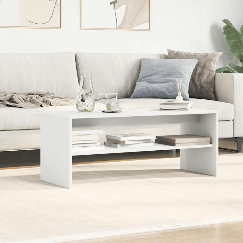 Szafka pod TV, biała, 100 x 40 x 40 cm, płyta wiórowa