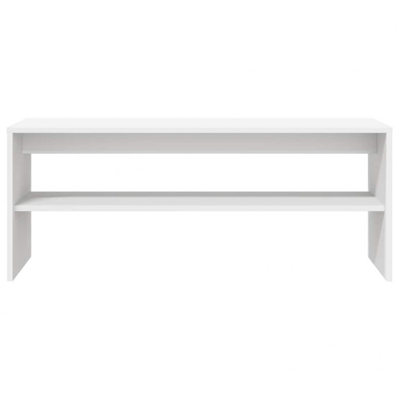 Szafka pod TV, biała, 100 x 40 x 40 cm, płyta wiórowa
