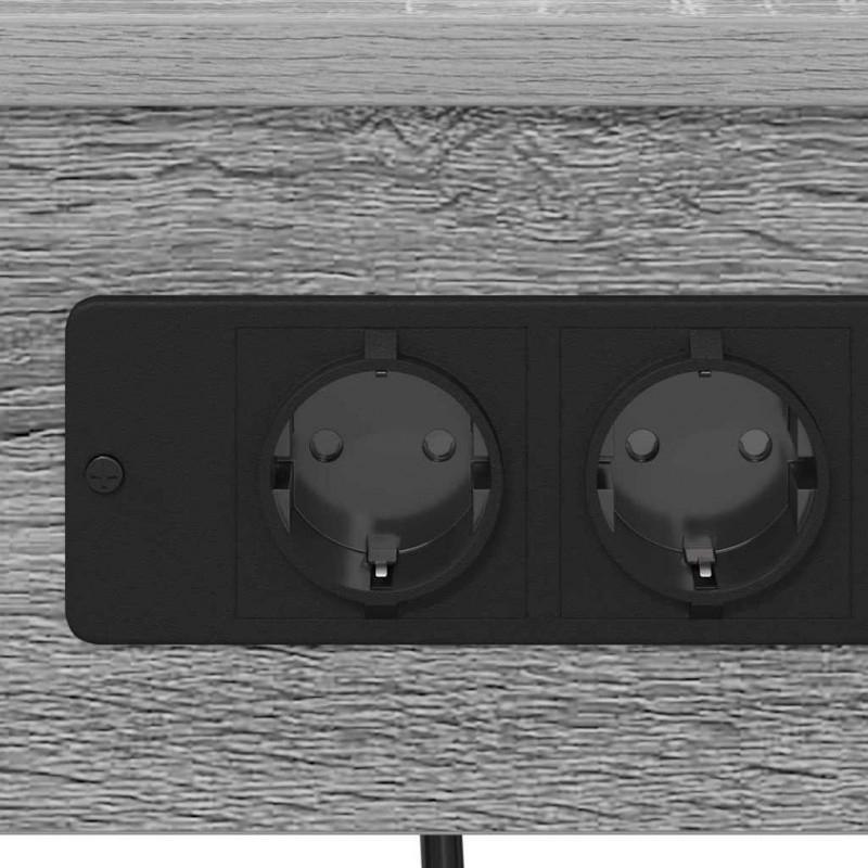Szafka Nocna z półką 2 pcs Szary Sonoma 41 x 31 x 76 cm