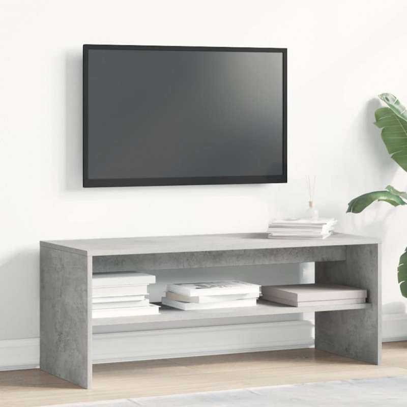 Szafka pod TV, betonowy szary, 100 x 40 x 40 cm, płyta wiórowa