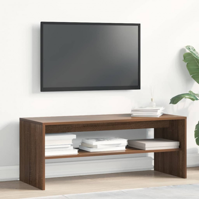 Szafka pod telewizor, brązowy dąb, 100x40x40 cm