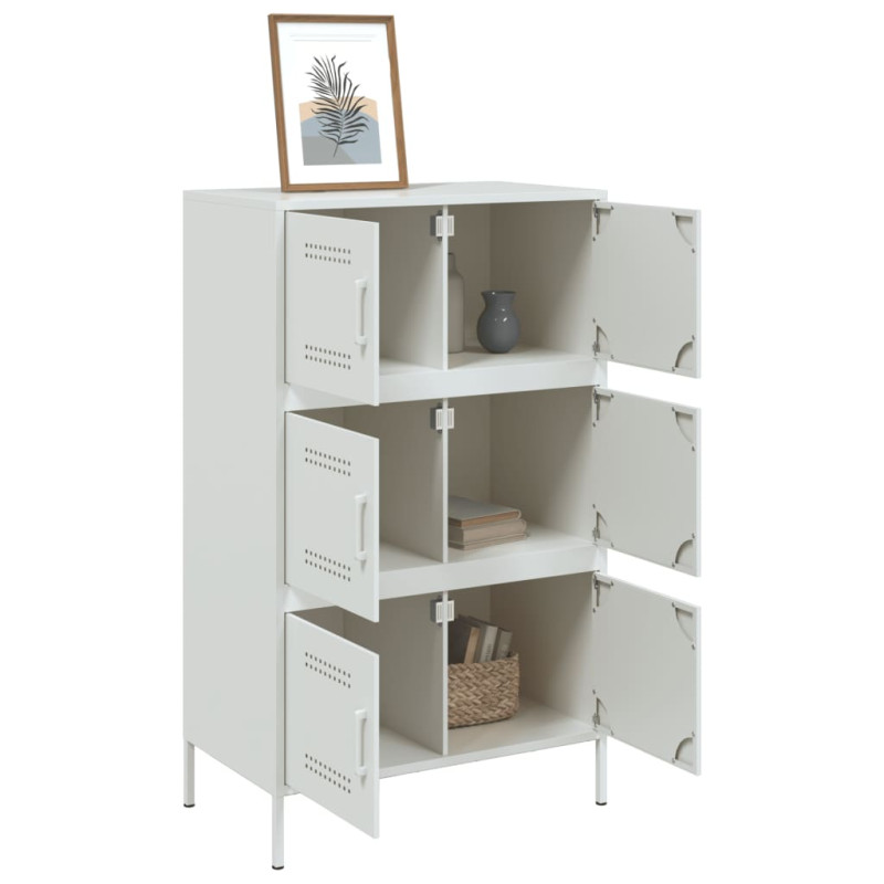 Szafka, biała, 68x39x113 cm, stal