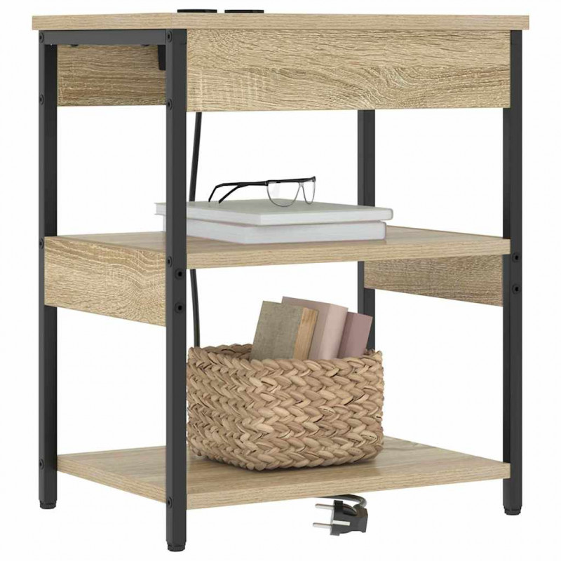 Szafka Nocna 2 pcs Dąb Sonoma 41 x 31 x 51 cm