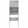 Szafka pod pralkę Betonowa szara 64x24x190 cm Drewno klejone
