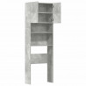 Szafka pod pralkę Betonowa szara 64x24x190 cm Drewno klejone