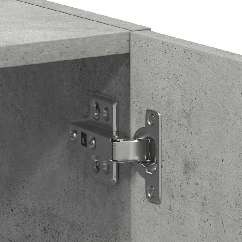 Szafka pod pralkę Betonowa szara 64x24x190 cm Drewno klejone