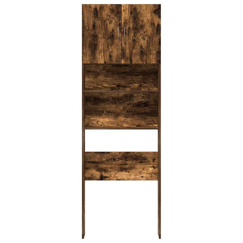 Szafka pod pralkę dąb wędzony 64x24x190 cm Drewno klejone