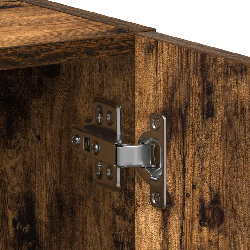 Szafka pod pralkę dąb wędzony 64x24x190 cm Drewno klejone