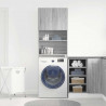 Szafka pod pralkę Sonoma Szara 64x24x190 cm Drewno klejone