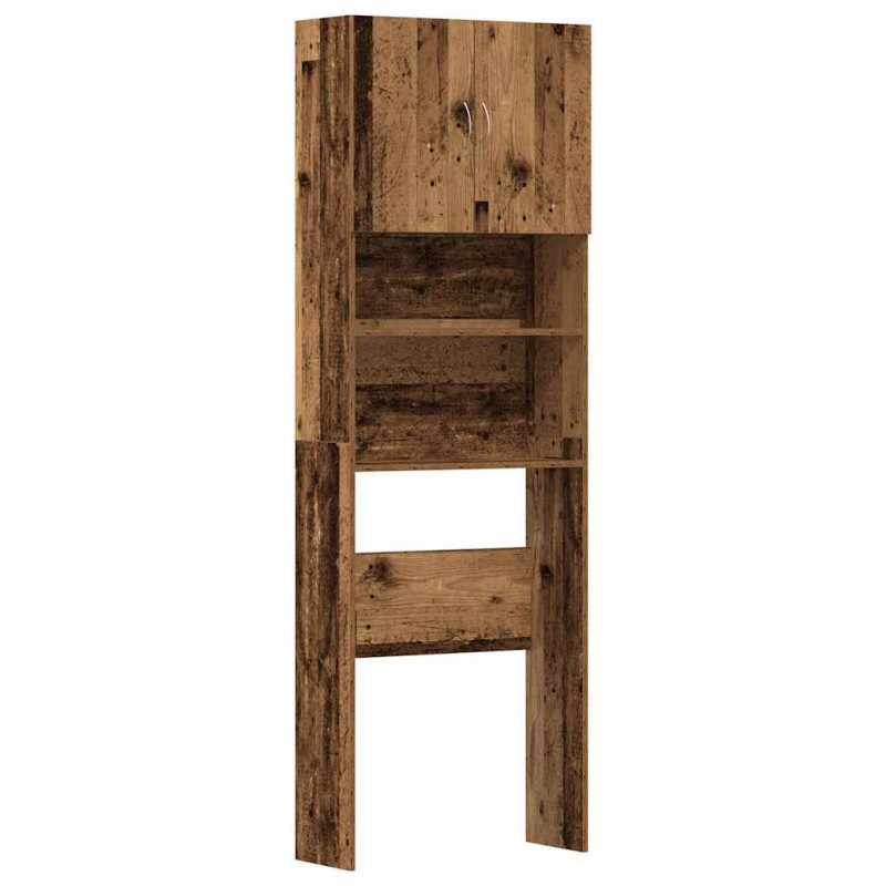 Szafka pod pralkę Stare drewno 64x24x190 cm Drewno klejone