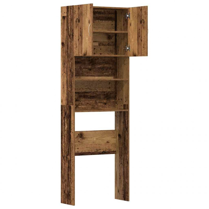 Szafka pod pralkę Stare drewno 64x24x190 cm Drewno klejone