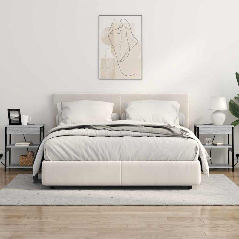 Szafka Nocna 2 pcs Szary Sonoma 41 x 31 x 51 cm